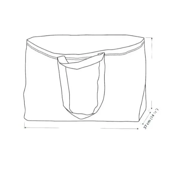 IKEA Tote Bags Reuseable Blue Set of 2 Large Frakata 19 Gallons JJ2110 - Picture 2 of 4